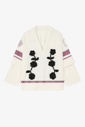 Ganni Ivory League Long-sleeve - Size XXS/XS White