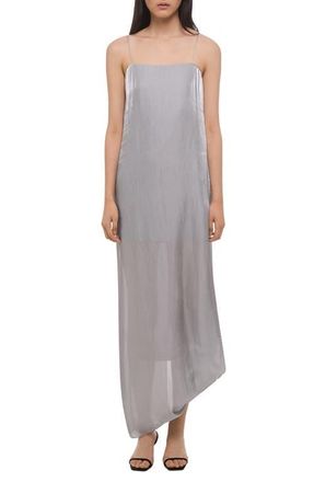 Helmut Lang Fluid Asymmetric Hem Maxi Dress in Cloud at Nordstrom, Size 00