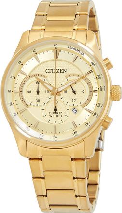 Citizen Chronograph Quartz Champagne Dial Mens Watch AN8192-56P