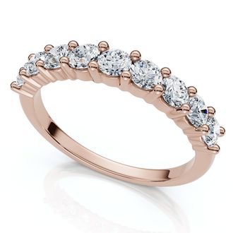 Pompeii3 1Ct TW Diamond Common Prong Stackable Wedding Ring 14k Gold/Platinum Lab Grown