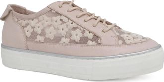 Django & Juliette Womens Faders Platform Sneakers In Dusty Pink/ Flowers Print