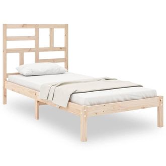 Berkfield Home Bed Frame Solid Wood 90x200 cm in Natural