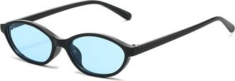 Generic Mens Small Frame Vacation Sunglasses Outdoor Commuting Womens Sports Sun Glasses(Blue)