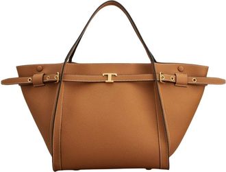 Tod's T Timeless Shopping Bag - Dames - Shoppers - Bruin - ONE Size - Leer - Tassen