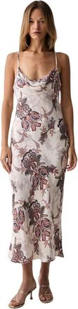 Guess Akilina Midi Slip Dress - Dames - Casual kleedjes - Veelkleurig - M - Kleedjes