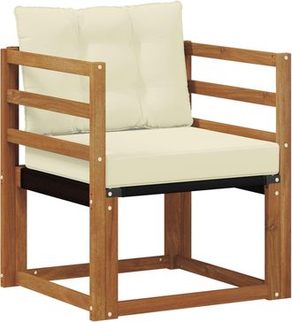 vidaXL Sof&aacute; De Exterior Madera Maciza De Acacia Y Textileno Vidaxl