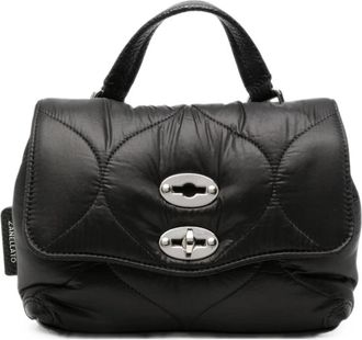 Zanellato Postina Lunaria Baby Handtas - Dames - Handtassen - Zwart - ONE Size - Leer - Tassen