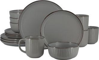 Elama Leo 16 Piece Stoneware Dinnerware Set