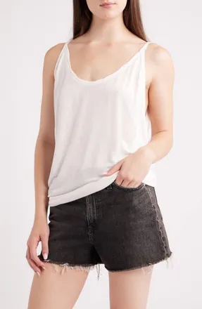Free People Shoreside Drape Tank in Clean Ivory at Nordstrom, Size X-Large