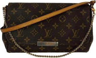 Louis Vuitton Pre-owned Favorite MM Monogram Schoudertas - Dames - Vintage Schoudertas - Bruin - ONE Size - Leer - Vintage