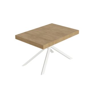 Itamoby Itamoby - Tavolo Da Pranzo Allungabile - Niket - Dimensioni: 140x80/224 - Colore: Noce - Telaio: Bianco