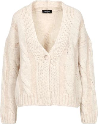 Gran Sasso Alpaca Cashmere V-Neck Sweater - Dames - Vesten - Beige - S - Kasjmier - Truien & Vesten