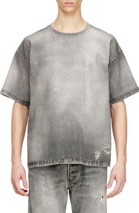 Diesel D-Box Oversize Jogg Denim T-Shirt in Black/Denim at Nordstrom, Size X-Large