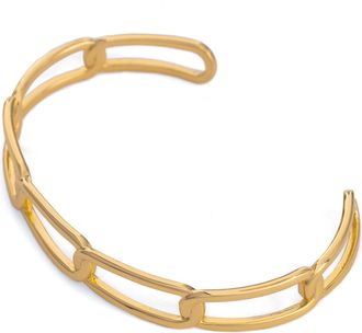 Federica Tosi Rigid Square 18k Gold Plated Brass Bracelet
