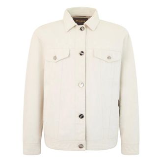 Moorer Denim Jacket - Dames - Jassen - Beige - Maat: XS Denim