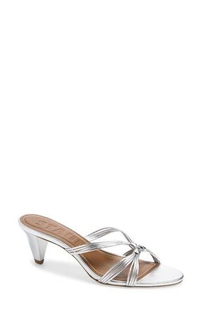 Staud Carrie Strappy Slide Sandal in Silver at Nordstrom, Size 11.5Us