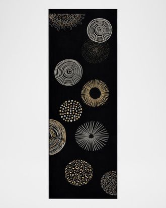 Janavi India Circle Embellished Merino Wool Scarf