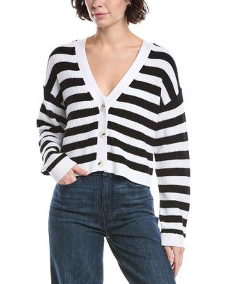 525 america Stripe Cropped Cardigan