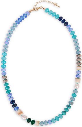 Saachi Mixed Bead Statement Necklace in Blue at Nordstrom Rack