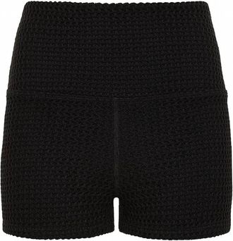 Montce Swim Womens Micro Bike Short In Black Crochet