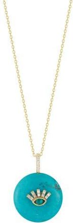Sphera Milano Evil Eye Pendant Necklace in Gold at Nordstrom Rack