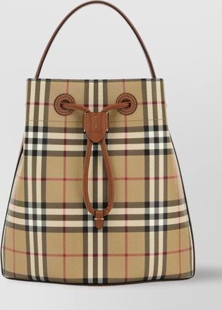 Burberry check coated canvas bucket bag