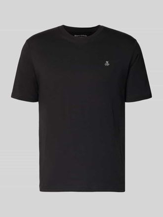 Marc O'Polo T-Shirt mit Label-Print in Black, Größe XXL