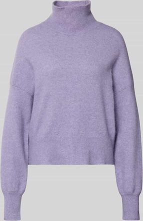 Samsøe & Samsøe Strickpullover aus Woll-Mix mit Stehkragen Modell NOLA in Flieder, Größe XL