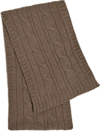 John Smedley Kabelgebreide sjaal - Bruin