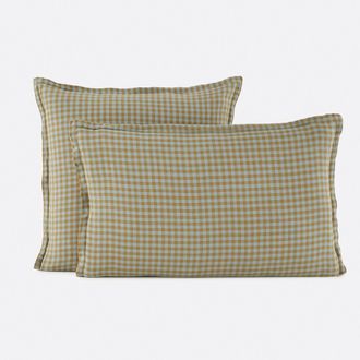 La Redoute Interieurs Kussensloop in gewassen linnen, Ac&eacute;lie olijf/opaline