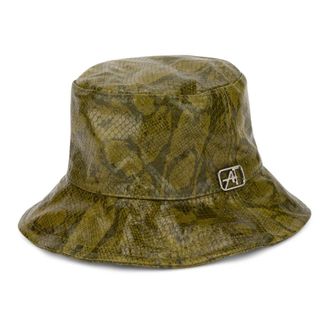 Alberta Ferretti Python Bucket Hat - female - Alberta Ferretti - Accessories - Green - S - Accessories