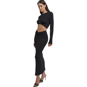 Mother of All Papper Ripple Crop T Shirt in Black at Nordstrom, Size X-Small