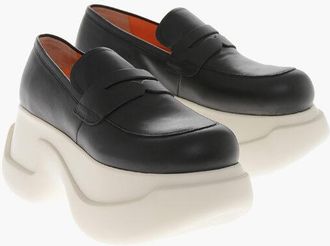 Marni Leather Penny Loafers with 8cm Platform Sole size 38