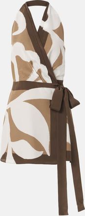 Sir. Portia printed silk satin wrap dress