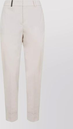 PESERICO trousers cuffed hem belt loops pockets