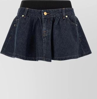 7 For All Mankind mini skirt belt loops pockets back