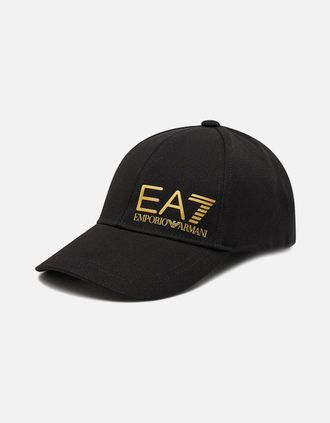 Emporio Armani Mens Baseball Cap - Black / Gold