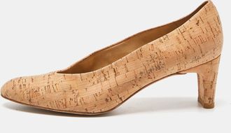 Stuart Weitzman Beige Cork Pumps