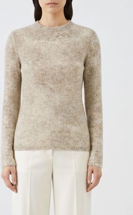 Brunello Cucinelli Maglia girocollo in misto lana e mohair con ricamo di paillettes
