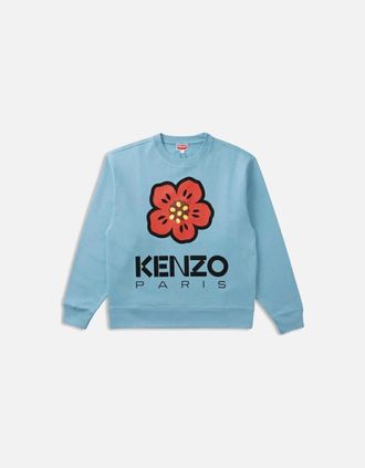 Kenzo Mens Mens Kenzo Cyan Boke Flower Sweatshirt - Blue - Size: 42