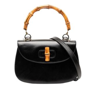 Gucci Pre-owned Handbags, female, Black, Size: ONE SIZE Pre-owned Bamboo Night