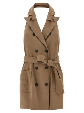 Elisabetta Franchi Beige Viscose Short Womens Dress