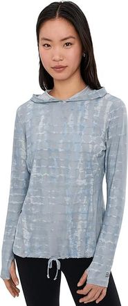 Mountain Hardwear Crater Laketm Long Sleeve Hoody Womens Sweatshirt Glacial Prismatic Print : MD, Jersey/Polyester/Elastane