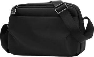 Generic Nylon Ox Cloth Crossbody Bag Casual Versatile Single Oulder Travel, Compatible For Women Soft Handle Zipper Closure Handbags(Black)