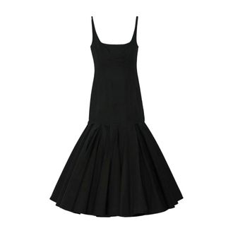 Jacquemus Midi Dresses, female, Black, Size: XS Black Pleated Agave Dress