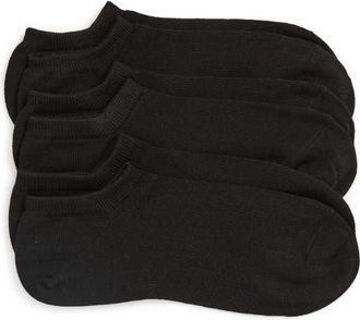 Nordstrom 3-Pack Rib No-Show Socks in Black at Nordstrom
