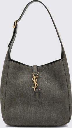 Saint Laurent Borsa a spalla Le 5 &agrave; 7 in pelle martellata con monogramma YSL