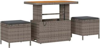 vidaXL Conjunto De Sof&aacute; De Jard&iacute;n 9 Pcs Gris Rat&aacute;n Sint&eacute;tico Vidaxl