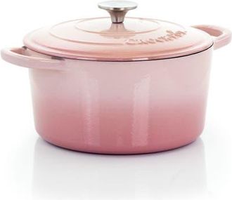 Crock-pot 2 Piece 5 Quarts Enamled Cast Iron Dutch Oven in Pink at Nordstrom