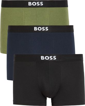 BOSS Boss Stretch-cotton Boxer Briefs - set of Three - Blue - XL
